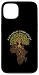 Coque pour iPhone 13 Black History Month - Chemise africaine noire avec racines de la famille