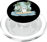 Funny Ghost Stand Up Paddle Halloween Lake Summer Costume PopSockets PopGrip for MagSafe