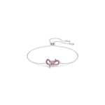 Swarovski Bracelet Lifelong Bow, Nœud, Rose, Métal rhodié