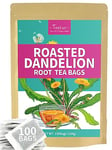 TeeLux Roasted Dandelion Root Tea Bags, Premium Natural Dandelion Root Herbal Tea, Caffeine Free, 100 Tea Bags, A Popular Coffee Alternative