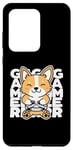 Coque pour Galaxy S20 Ultra Kawaii Gamer Cute Anime Dog Corgi Jouant aux Jeux Vidéo