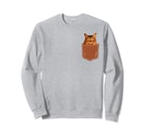 Funny Somali Cat in My Pocket,Somali Lover Owner Sweatshirt