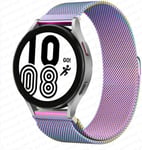 (Galaxy Watch 3 45mm Rainbow)Milanese Loop Ranneke Samsung Galaxy kellolle 5/4 44mm 40mm/5 pro/4 Classic/3/Active 2 Rannekoru Huawei gt 2/3 pro ranneke|Kellorannekkeet|