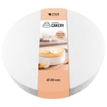 MCE-Commerce A39950730 Disque à gâteau factice en polystyrène Blanc Diamètre 30 cm Hauteur 5 cm