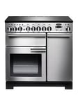 Rangemaster Professional Deluxe Pdl90Eiss/C 90Cm Wide Electric Range Cooker With Induction Hob - Stainless Steel / Chrome - A/A Rated - Rangecooker With Connection