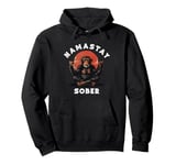 Monkey Namastay Sober NA AA Alcoholics Anonymous Mediation Pullover Hoodie