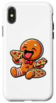 iPhone X/XS Gingerbread Man Animal Eating Pizza Margherita Meal Foodies Case