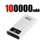 100000mAH 120W Power Bank Super nopea latausakku Korkean kapasiteetin digitaalinen näyttö Ulkoinen akku iPhone Samsung Xiaomi