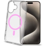 Gelskinmag Magnetic Cover MagSafe iPhone 16 Transparent + Rosa