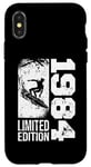 Coque pour iPhone X/XS Surfeur Surf-board Vintage born 1984 Birthday Surfing