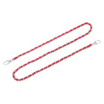 39" Purse Chain Strap with Buckles for Shoulder and Cross Body (Red + Silver)