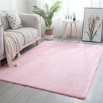 (Pink-60X120cm(23.6x47in))Olohuonematto Korallifleece Sohva Sohvapöytä Matot Lasten makuuhuone Liukumaton Äänieristys Kotimatto Harmaa Parveke Erkkeri Matto