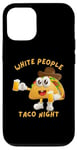 Coque pour iPhone 13 Funny White People Taco Night, tacos, bière et cowboys