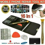 16 in 1 Mobile Phone Repair Tool Kit Screwdriver Set For iPhone Nokia Samsung UK