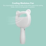 Handheld Bladeless Cooling Fan 2000mAh USB Rechargeable 3 Speed Eyelash Drye NDE