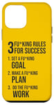 iPhone 12 mini 3 Rules For Success - Gym, Hustle, Grind, Work Motivational Case