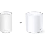 TP-LINK Deco X20-DSL WiFi 6 ADSL2+/VDSL -modeemi + Deco X20 WiFi6 -tukiasema