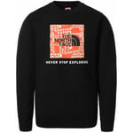 Sweat-shirt enfant The North Face  Sweat Swea Box Crew Jr (blk/orange)