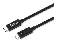 Microconnect - Thunderbolt-Kabel - 24 Pin Usb-C (Hane) Till 24 Pin Usb-C (Hane) - Usb 3.1 Gen 2 / Thunderbolt 4 - 2 M - Usb-Strömförsörjning (100W), 8K60hz Stöd - Svart