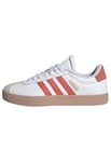 adidas Femme VL Court 3.0 Shoes Chaussures, Cloud White/Preloved Scarlet/Gold Metallic, 37 1/3 EU