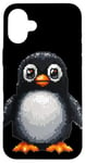 iPhone 16 Plus Adorable Pixel Penguin in Retro Style for Kids Girls Boys Case