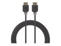 Nedis - Hdmi-Kabel Med Ethernet - Hdmi Hane Rak Till Hdmi Hane Rak - 50 Cm - Antracit - Rund