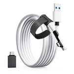 Tiergrade Link Cable 3M Compatible avec Quest2 / Pico 4, transfert de données PC haute vitesse avec 5Gbps, USB3.2 gen1 vers USB C Accessoires de câble pour casque VR et PC de jeu