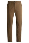 BOSS Mens Chino Tapered Tapered-fit Chinos in Stretch-Cotton Satin