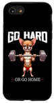 Coque pour iPhone SE (2020) / 7 / 8 Go Hard Or Go Home Chihuahua Musculation Fitness Gym