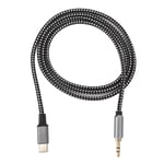 TYPE C To 3.5mm Cable USB C To 3.5mm Sound Aux Jack Cable 1m Braided Wire For