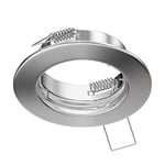 ledscom.de Cadre d'encastrement au plafond FERE, rond, chrome mat, spots, spot encastré, cadre, plafonnier, spot, spots encastrés, spots de plafond, plafond, plat, spotlight, orientable