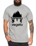 Adi Vegeta T-Shirt pour Homme One Goku Dragon Master Son Ball Vegeta Turtle Roshi Piece Golds DB, Farbe2:Dunkelgrau Meliert;Größe2:3XL