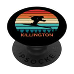 Killington Vermont Ski Resort Retro Sunset Ski Resort PopSockets PopGrip Adhésif