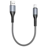 BLACKSYNCZE Câble iPhone Court 30CM, Cable Chargeur iPhone [Certifié MFi] Nylon Tressé Cable iPhone Charge Rapide Cable Lightning pour iPhone 14 13 12 11 Pro Max Mini XR XS X 8 7 6 Plus 6s 5 SE 2020