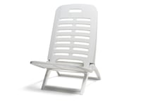 Fauteuil Playa Pliable En Résine Blanche, 42X58X64