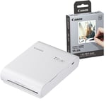 Canon SELPHY Square QX 10 White + Paper Bundle