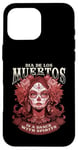 Coque pour iPhone 16 Pro Max De los Muertos Spritis Jour des morts Crâne Femme