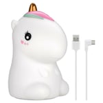 Goobay - Veilleuse led 'Licorne' - lumière blanc chaud et 7 changements de couleur (lumière rgb), avec 3 modes d'éclairage, capteur tactile et