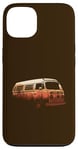 Coque pour iPhone 13 Van Silhouette Coucher de soleil orange