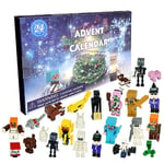 24-dels Adventskalender Minecraft Sammansatt Byggklossleksak Jul Halloween Leksaker Present Minifigur Set Pusselgåvor V