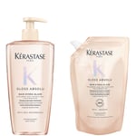 Kérastase Gloss Absolu Shampoo 500ml and Refill Pouch Bundle