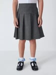 John Lewis Girls' Jersey Panel Pleated School Skirt, Grey Mid