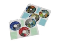 Hama Cd-Rom Index Sleeves, 10 Diske, Transparent, Plastik