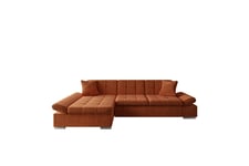 Vananda Sofa med Sjeselong 3-seter - Oransje 3 seters sofa divan