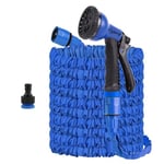 Yiting Expandable Garden Hose 25ft/50ft/100ft/125ft/150ft/200ft, 3 Times Flexible Expanding Magic Garden Water Hose Pipe with 8 Function Spray Nozzle and 3/4"&1/2" Hose Connect Fittings (Blue, 125FT)