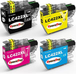 Lc422Xl Lc422 Xl Cartouches D'Encre Compatibles Avec Brother Lc422Xl Lc422 Cartouche Pour Brother Mfc-J5340Dw Mfc-J5345Dw Mfc-J5740Dw Mfc-J6540Dw Mfc-J6940Dw(Noir,Cyan,Magenta,Jaune)