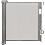 Barriere de Securite Retractable,Améliorer Barrière de Securité Escalier Haloyo Barriere Retractable Enfant,Intérieur et Extérieur,86 x 150 cm,gris