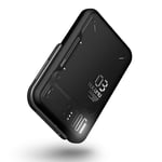 Aulumu M03 Wireless Magnetic Battery, Power Banks [Compatible with MagSafe] with Stand Battery Pack 3,500mAh, Wireless Portable Charger Compatible with iPhone 16/15/14/13/12 Series - Black