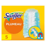 Swiffer Duster Plumeau Attrape & Retient 5 Recharges Dépoussiérantes, Attrape Et Retient 3 Fois Plus De Cheveux Et Poussière Qu’Un Plumeau Ordinaire