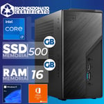 Mini Ordinateur PC Assemblé B760 Intel i5-14400 RAM 16GB SSD 500GB W11